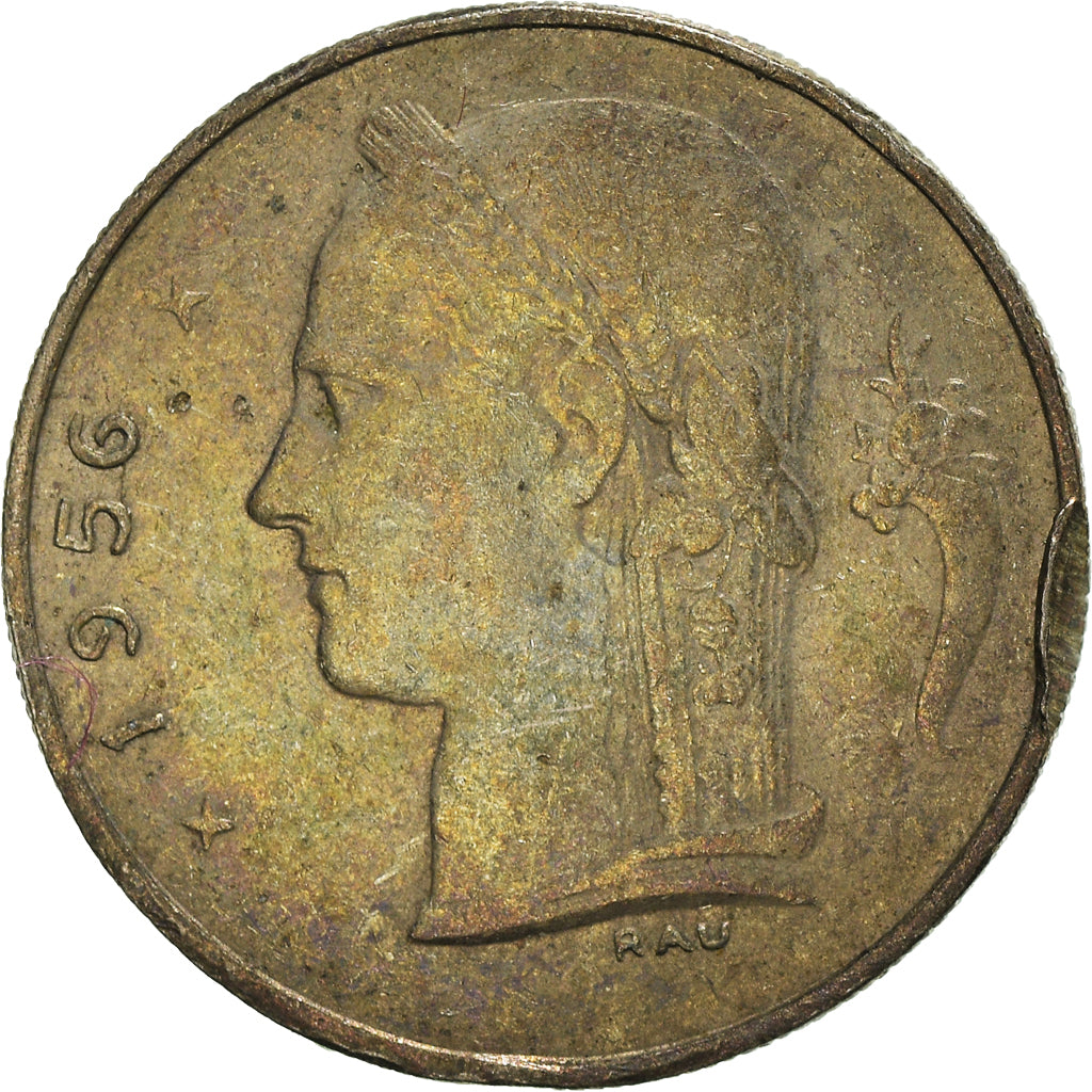 Münze, Belgien, Franc, 1956