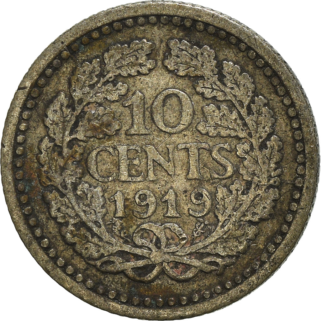 Moneta, Holandia, 10 Cents, 1919