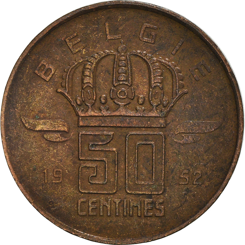Moneta, Belgio, 50 Centimes, 1952