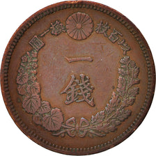 Munten, Japan, Mutsuhito, Sen, 1885, ZF, Koper, KM:17.2