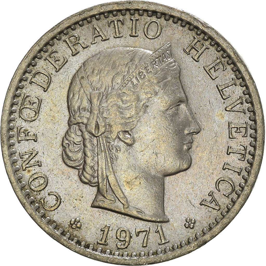 Moeda, Suíça, 20 Rappen, 1971