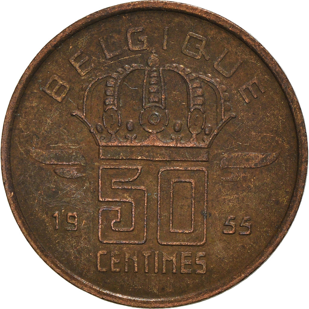 Coin, Belgium, 50 Centimes, 1955