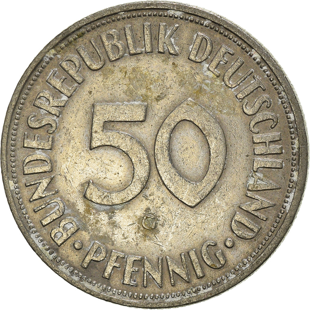 Moneda, ALEMANIA - REPÚBLICA FEDERAL, 50 Pfennig, 1967