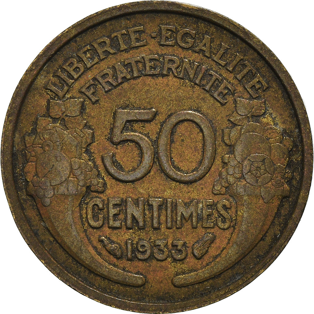 Munten, Frankrijk, 50 Centimes, 1933