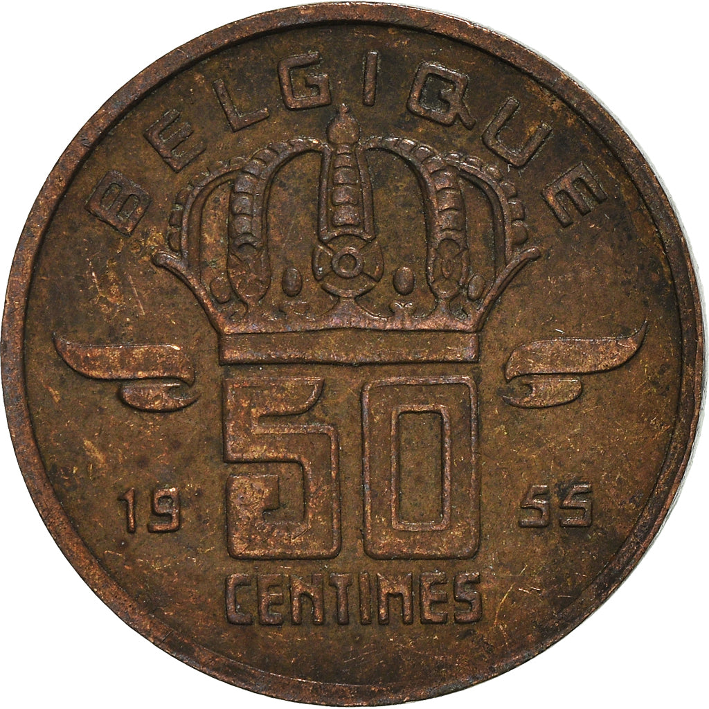 Moneta, Belgio, 50 Centimes, 1955