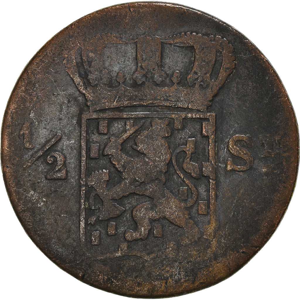 Coin, NETHERLANDS EAST INDIES, 1/2 Stuiver, 1823