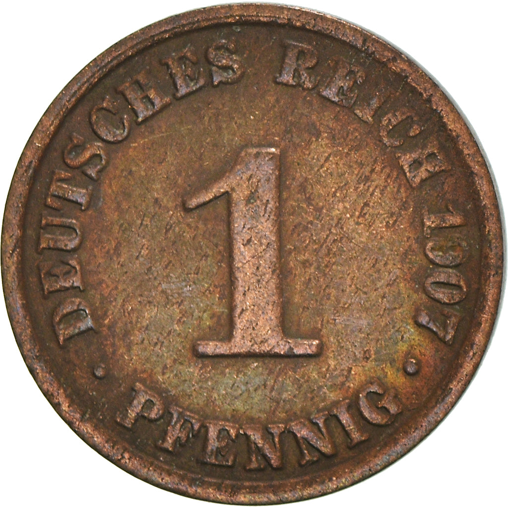 Moneta, NIEMCY - IMPERIUM, Pfennig, 1907