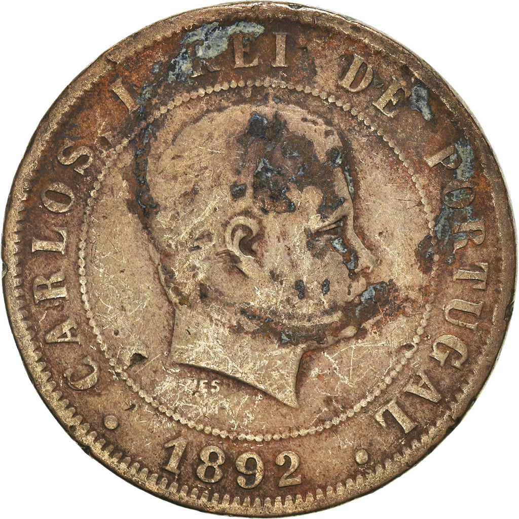 Munten, Portugal, 20 Reis, 1892