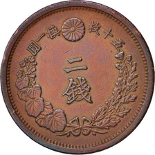 Coin, Japan, Mutsuhito, 2 Sen, 1882, EF(40-45), Bronze, KM:18.2