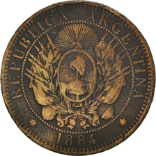 Moneta, Argentina, 2 Centavos, 1884