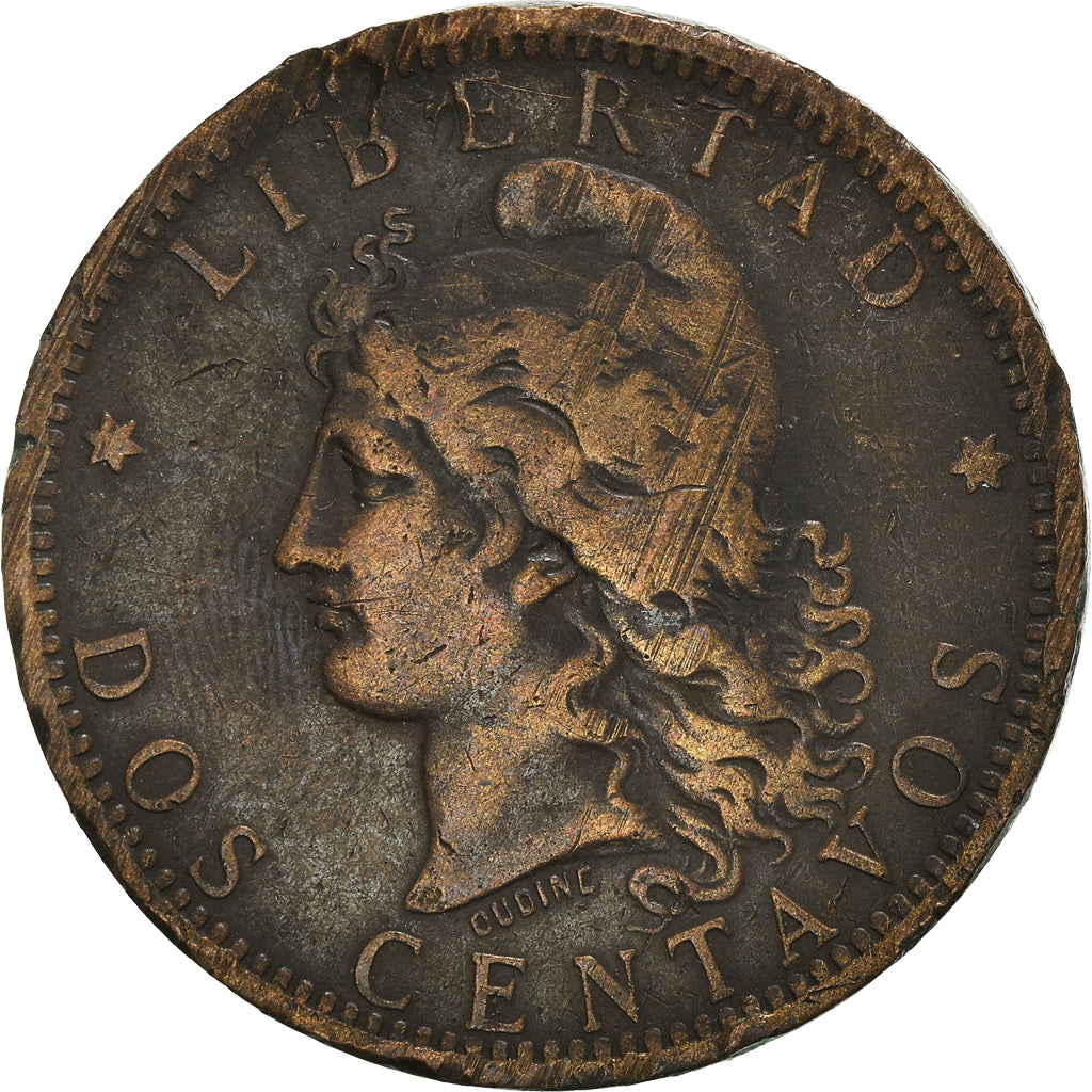 Moneta, Argentina, 2 Centavos, 1884