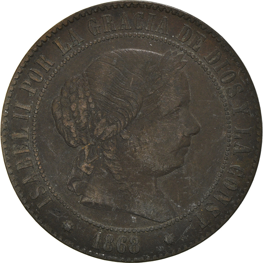 Moneta, Hiszpania, 5 Centimos, 1868