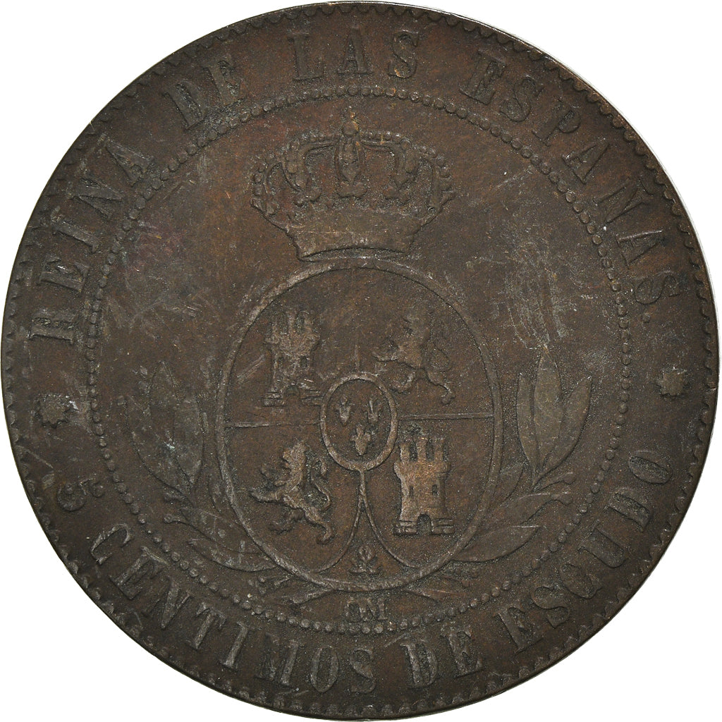 Moneta, Hiszpania, 5 Centimos, 1868