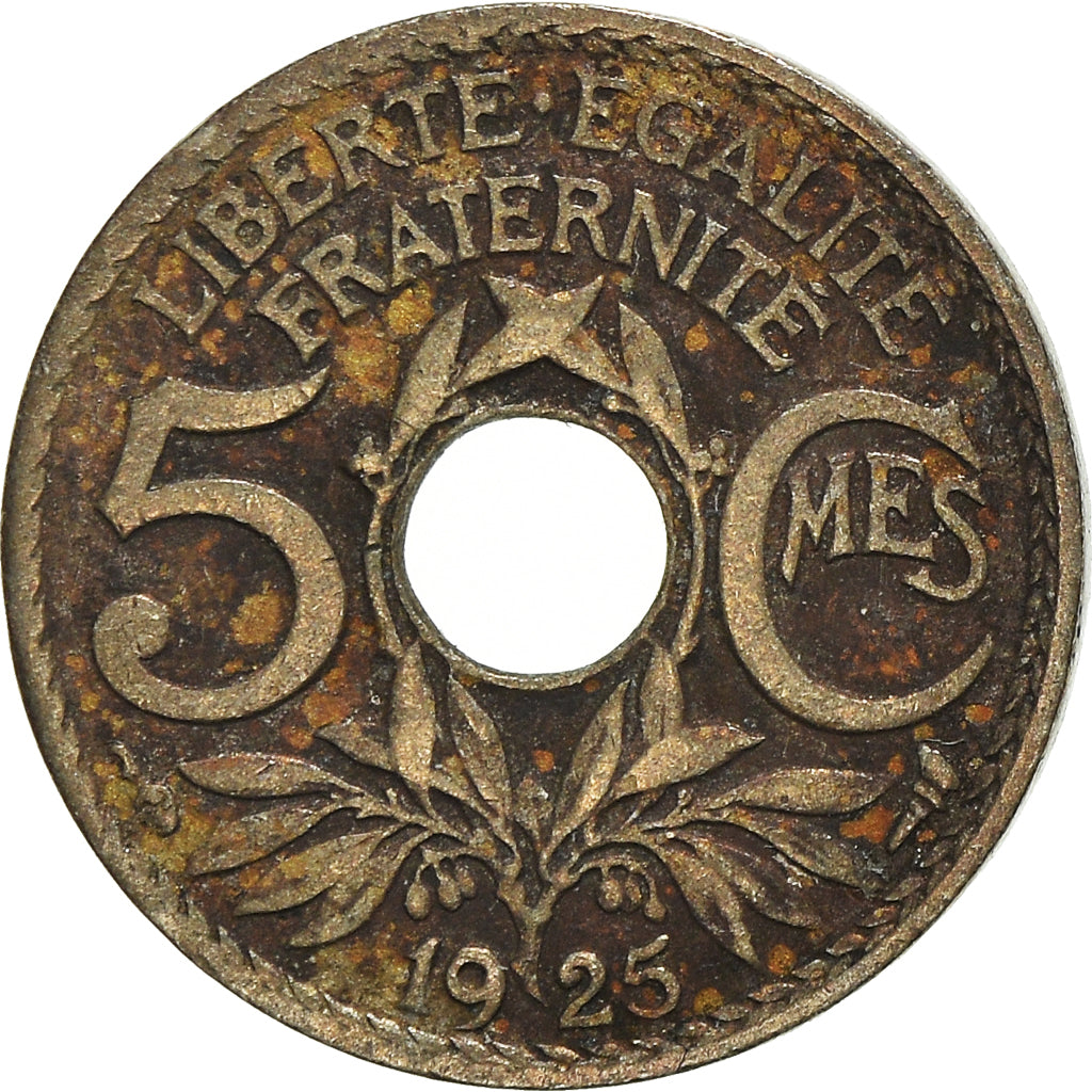 Munten, Frankrijk, 5 Centimes, 1925
