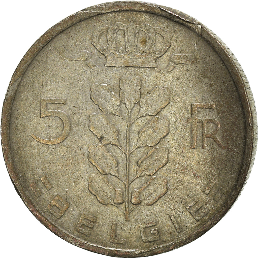 Coin, Belgium, 5 Francs, 5 Frank, 1950