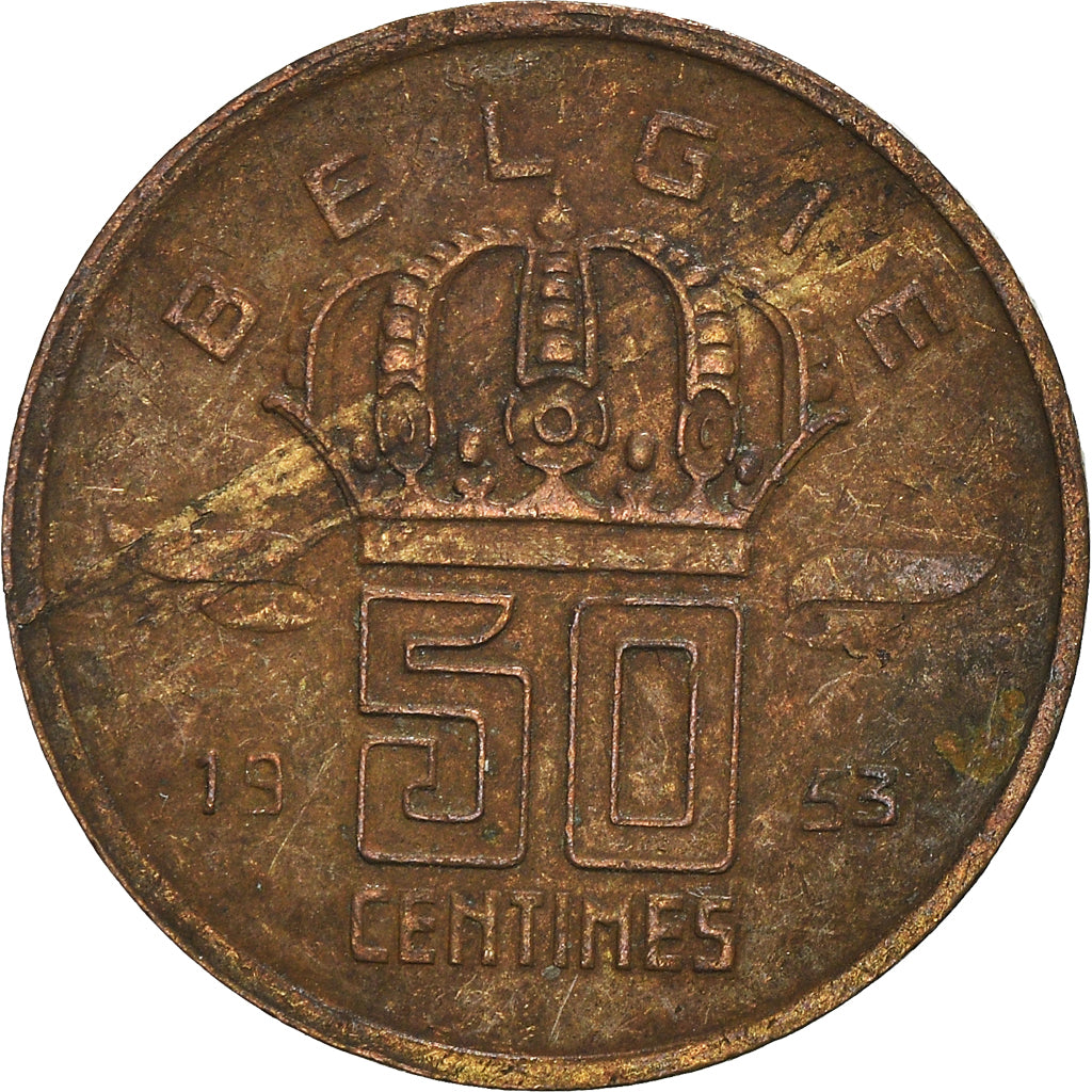 Moneta, Belgio, 50 Centimes, 1953