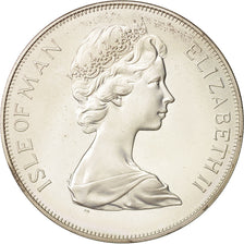 Isle of Man, Elizabeth II, Crown, 1977, Pobjoy Mint, AU(55-58), Silver, KM:41a
