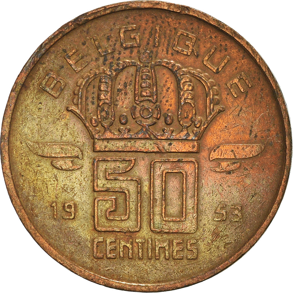 Coin, Belgium, 50 Centimes, 1953