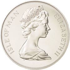 Münze, Isle of Man, Elizabeth II, Crown, 1977, Pobjoy Mint, UNZ, Silber, KM:41a