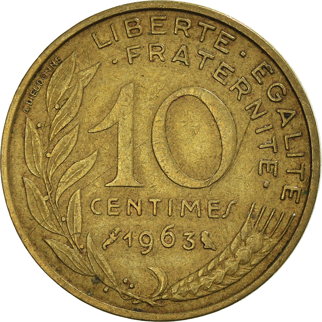 Coin, France, 10 Centimes, 1963
