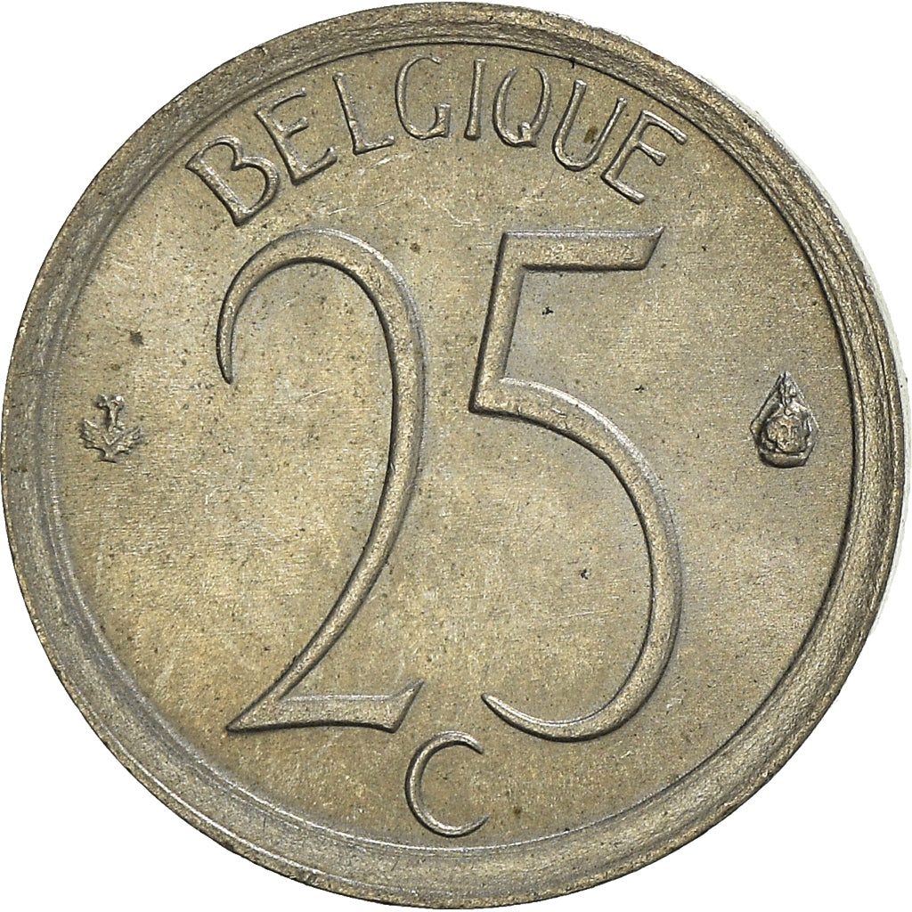 Monnaie, Belgique, 25 Centimes, 1971