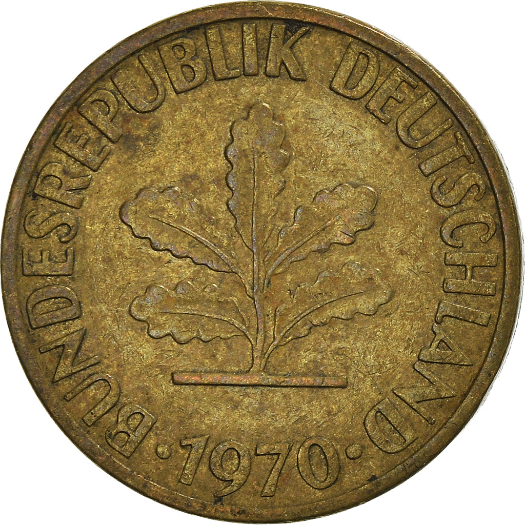Moeda, ALEMANHA - REPÚBLICA FEDERAL, 5 Pfennig, 1970