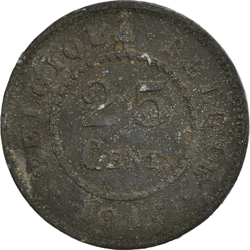 Moneta, Belgia, 25 Centimes, 1916