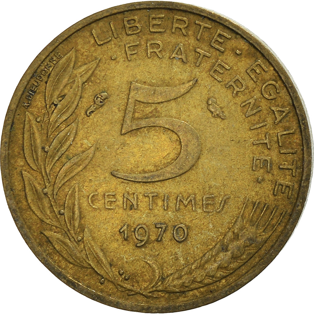 Moneta, Francia, 5 Centimes, 1970