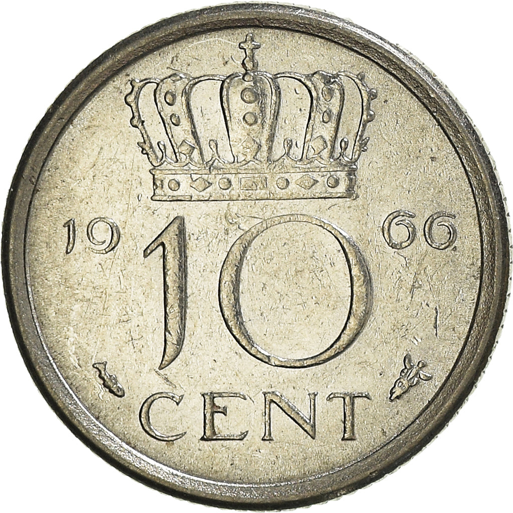 Münze, Niederlande, 10 Cents, 1966