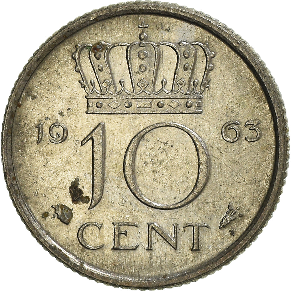 Münze, Niederlande, 10 Cents, 1963