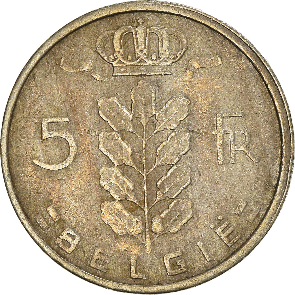Coin, Belgium, 5 Francs, 5 Frank, 1972