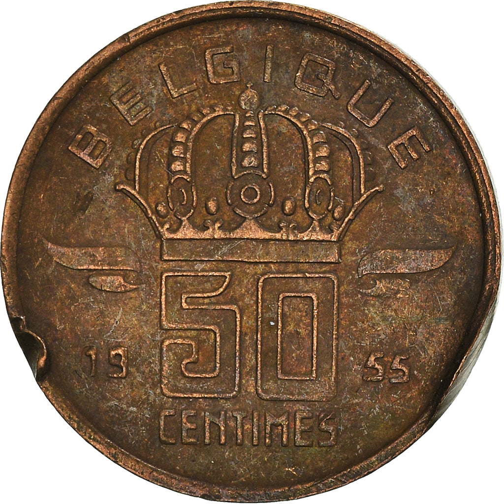 Moneta, Belgia, 50 Centimes, 1955