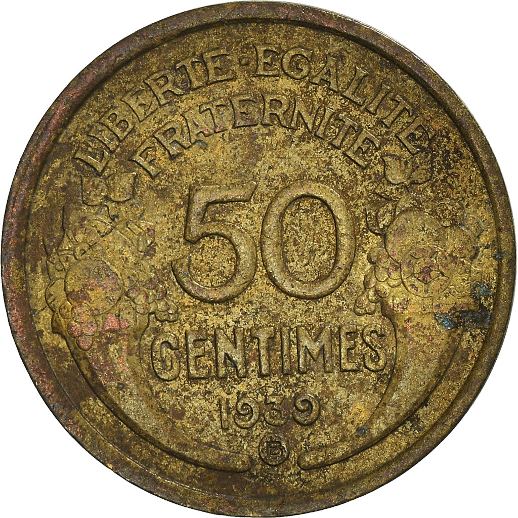 Moneda, Francia, 50 Centimes, 1939