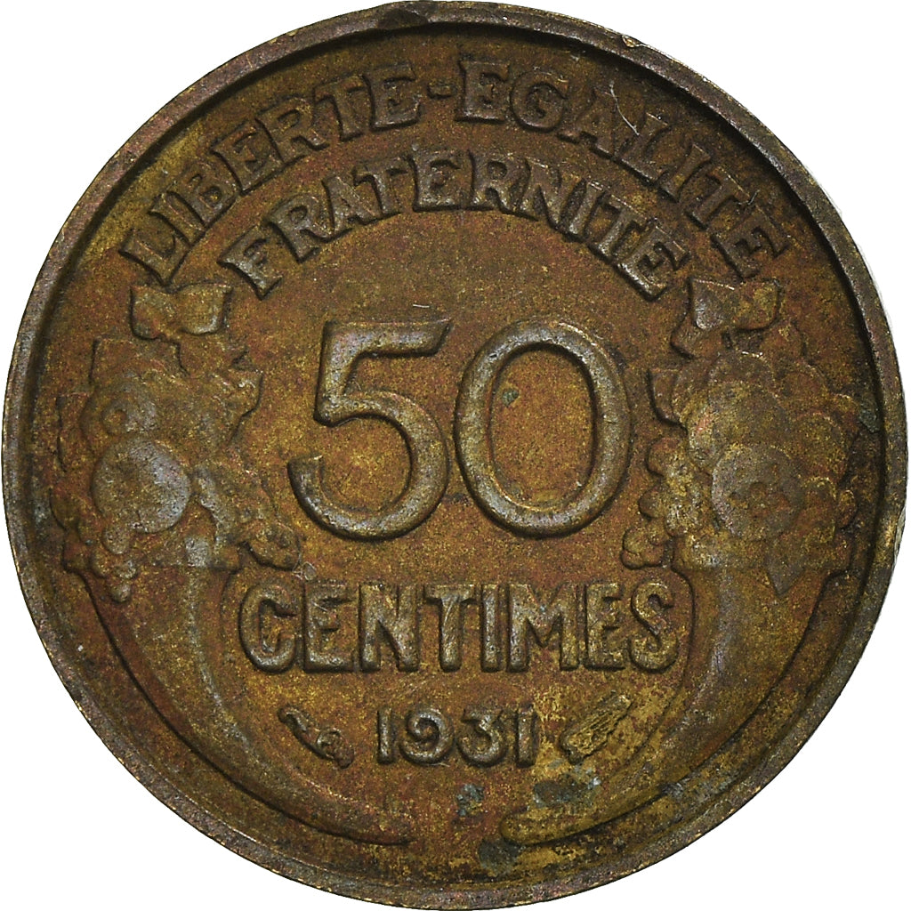 Moeda, França, 50 Centimes, 1931