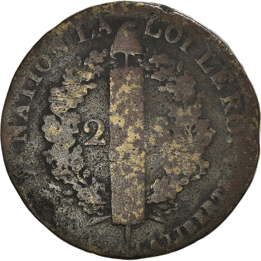 Coin, France, 2 Sols, 1792
