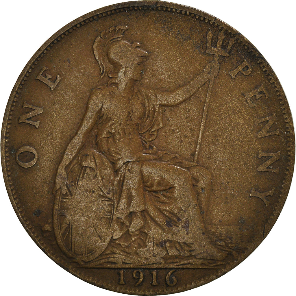 Monnaie, Grande-Bretagne, Penny, 1916