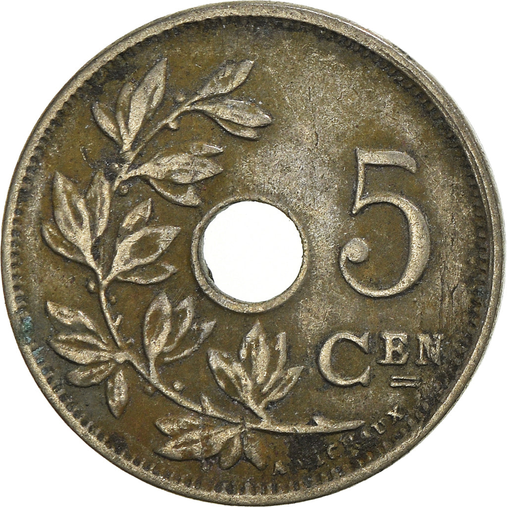 Coin, Belgium, 5 Centimes, 1914