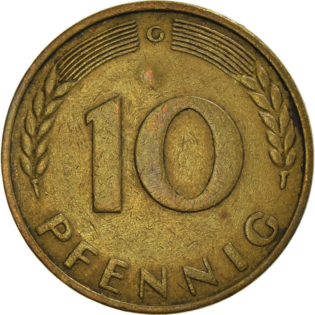 Moneda, ALEMANIA - REPÚBLICA FEDERAL, 10 Pfennig, 1950