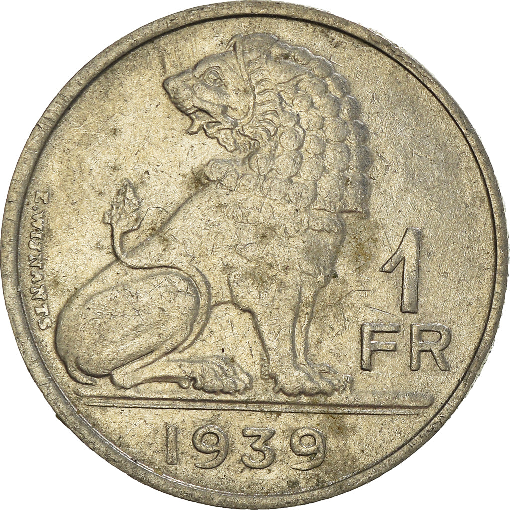 Coin, Belgium, Franc, 1939
