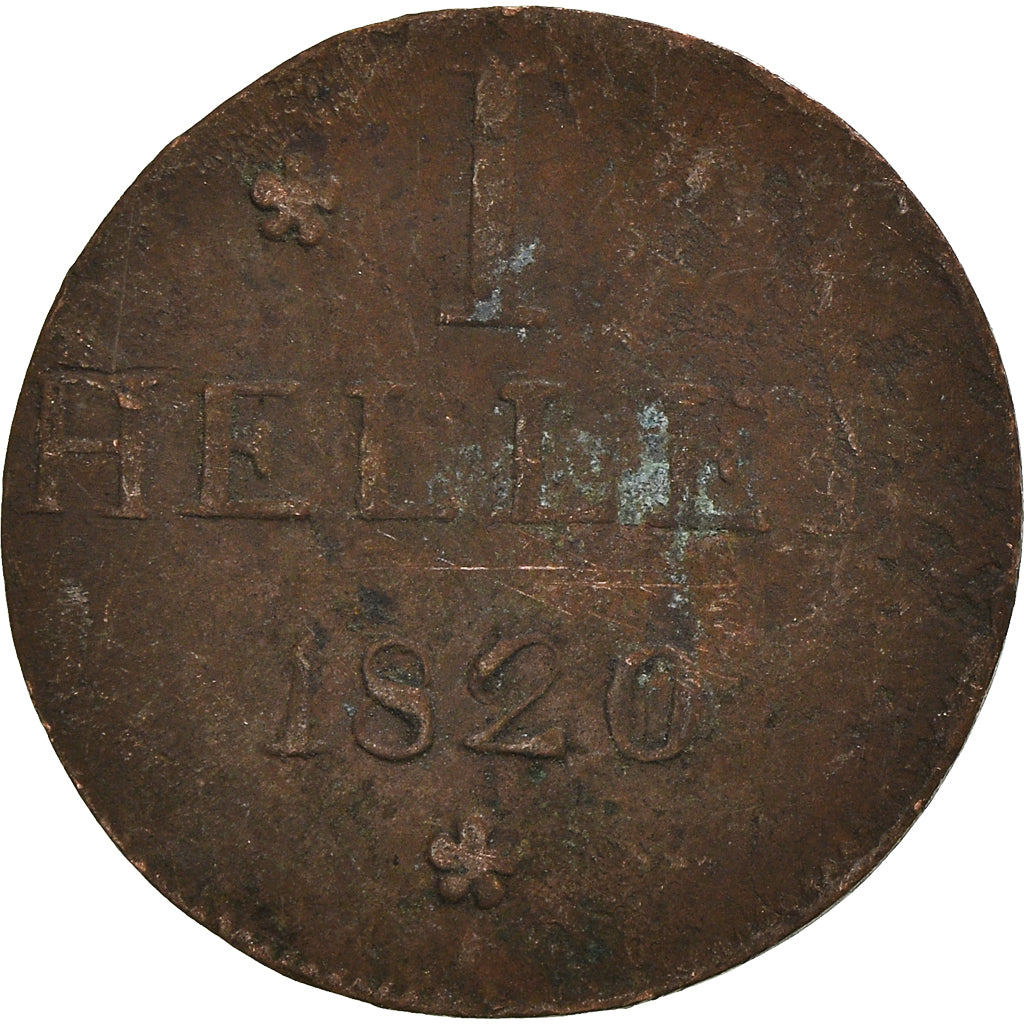 Coin, German States, Heller, 1820