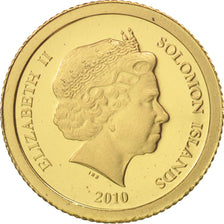 Moneta, Isole Salomone, Elizabeth II, 5 Dollars, 2010, CIT, FDC, Oro, KM:119