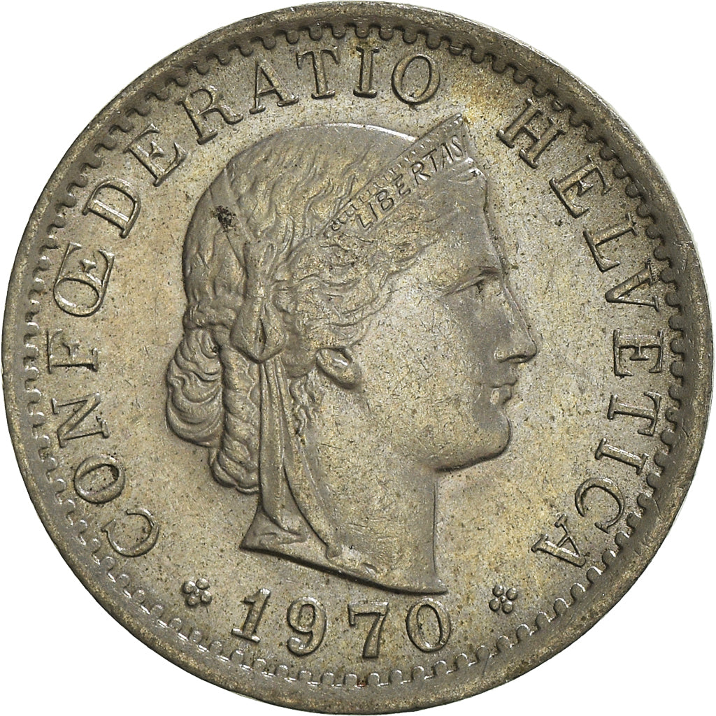 Moneta, Svizzera, 20 Rappen, 1970