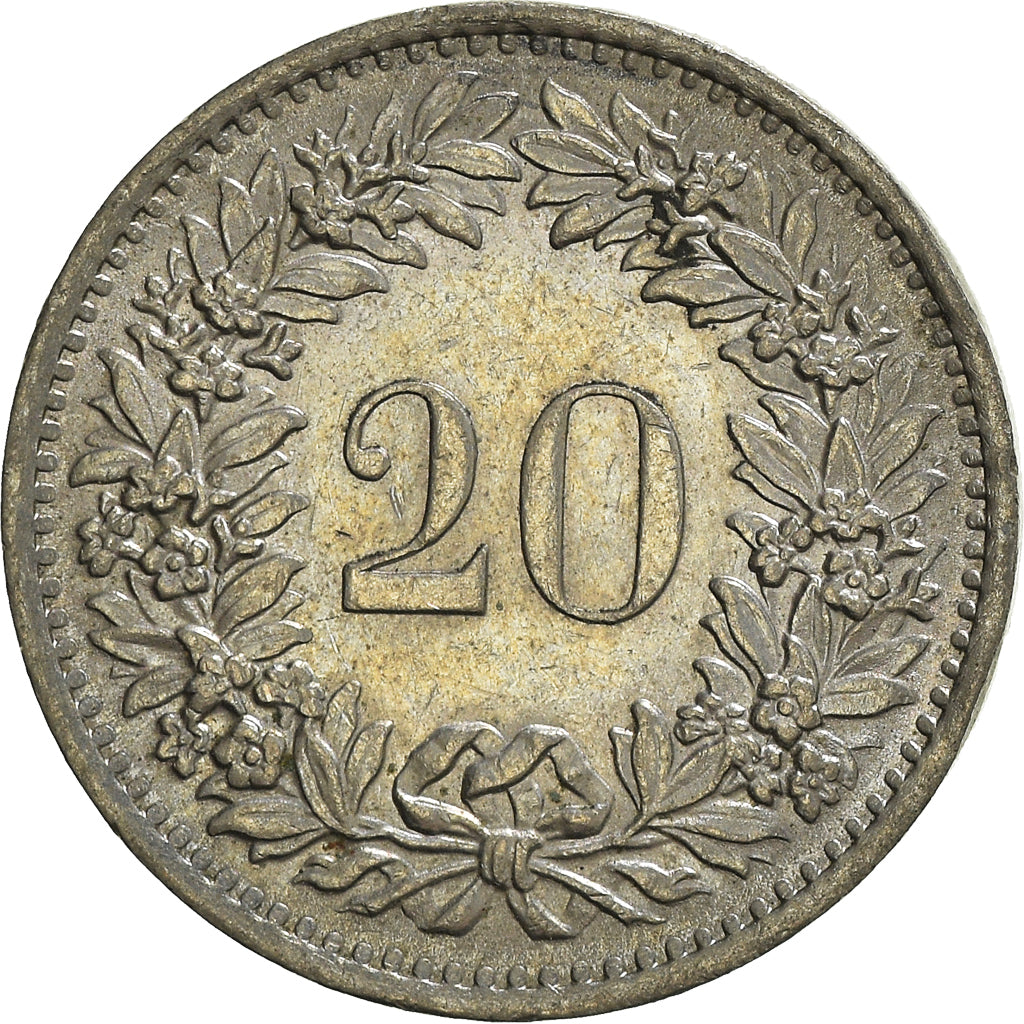 Moneta, Svizzera, 20 Rappen, 1970