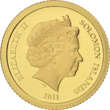 Moneda, Islas Salomón, Elizabeth II, 5 Dollars, 2011, FDC, Oro, KM:163