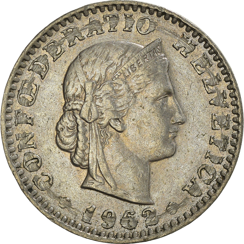 Moeda, Suíça, 20 Rappen, 1962