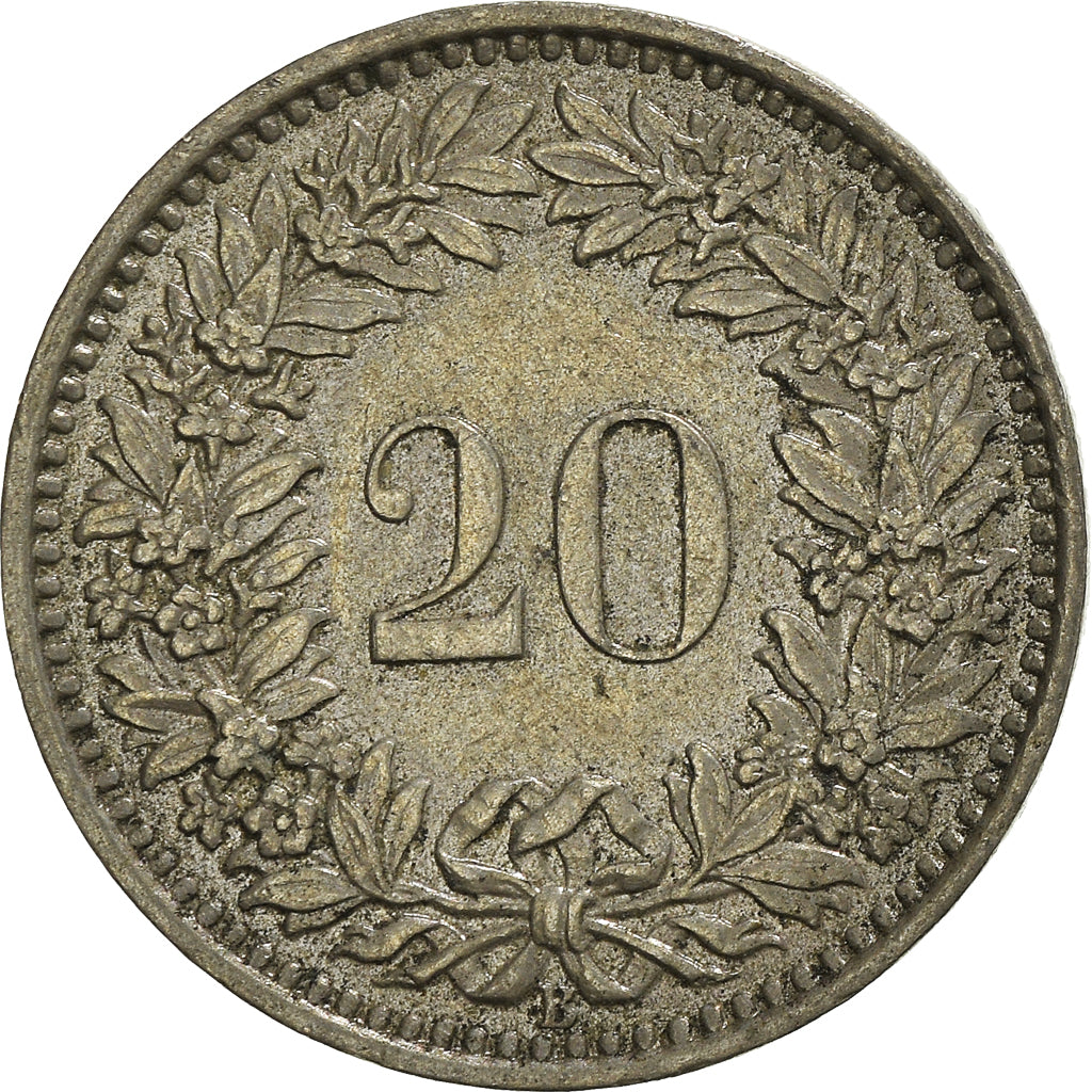 Moeda, Suíça, 20 Rappen, 1962