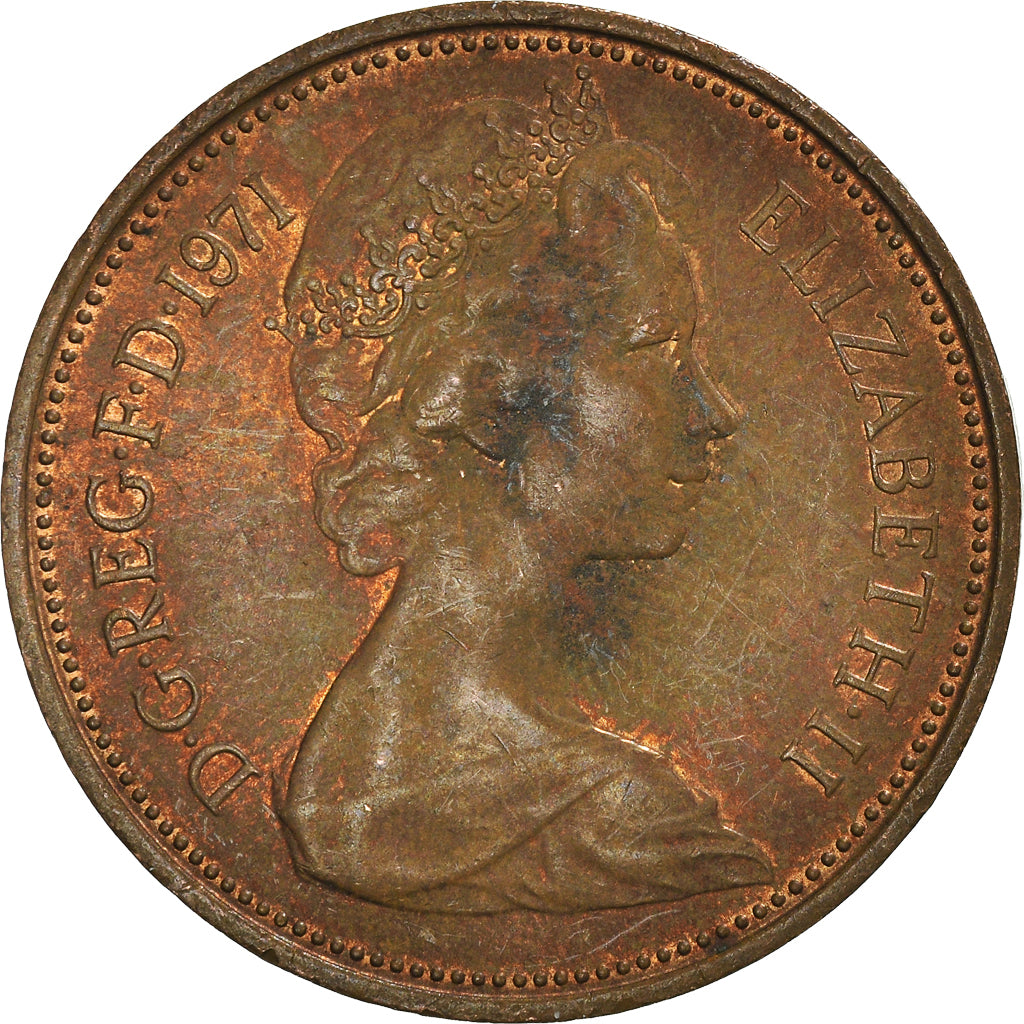Munten, Groot Bretagne, 2 New Pence, 1971