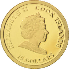 Monnaie, Îles Cook, Elizabeth II, 10 Dollars, 2010, CIT, FDC, Or, KM:1296
