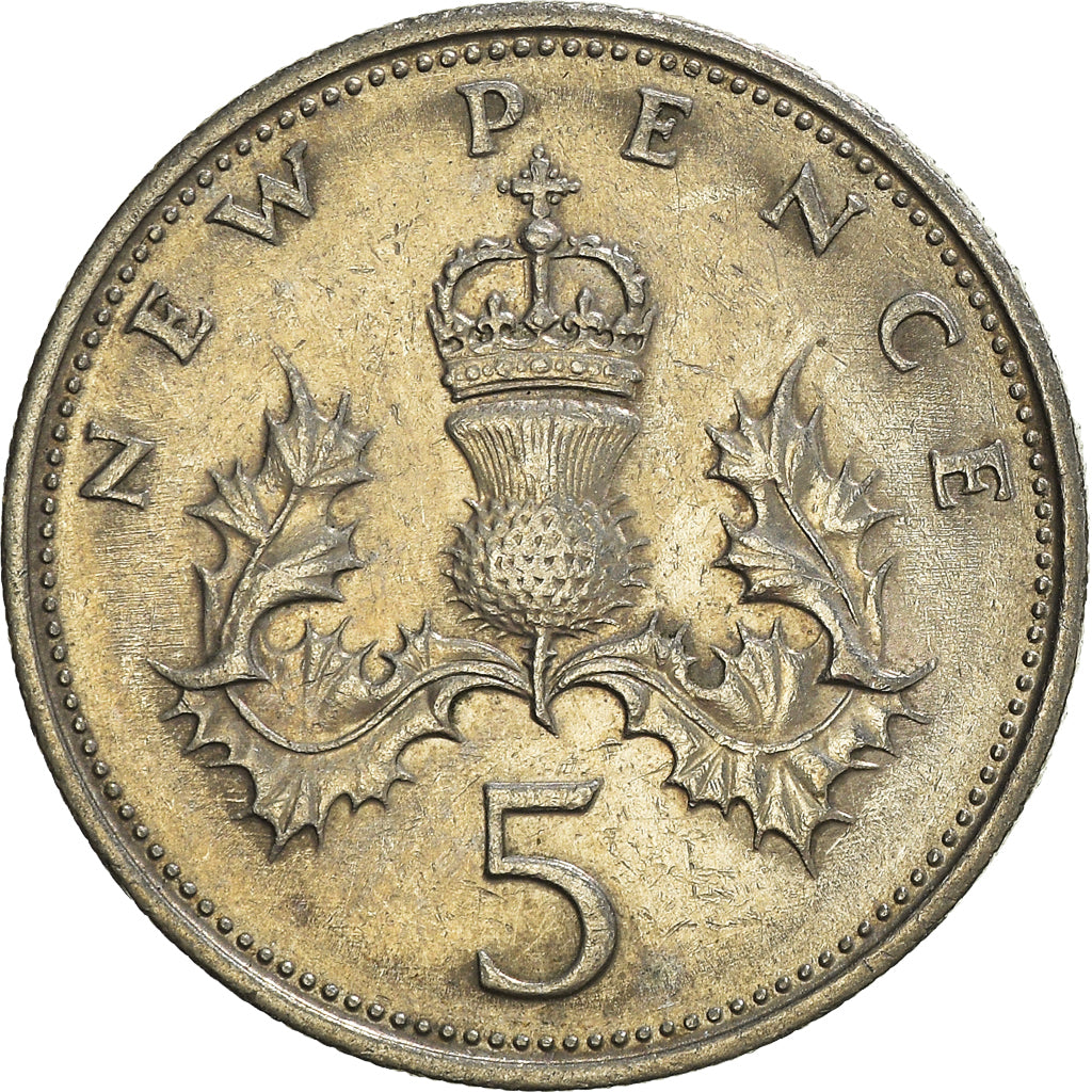 Monnaie, Grande-Bretagne, 5 New Pence, 1970