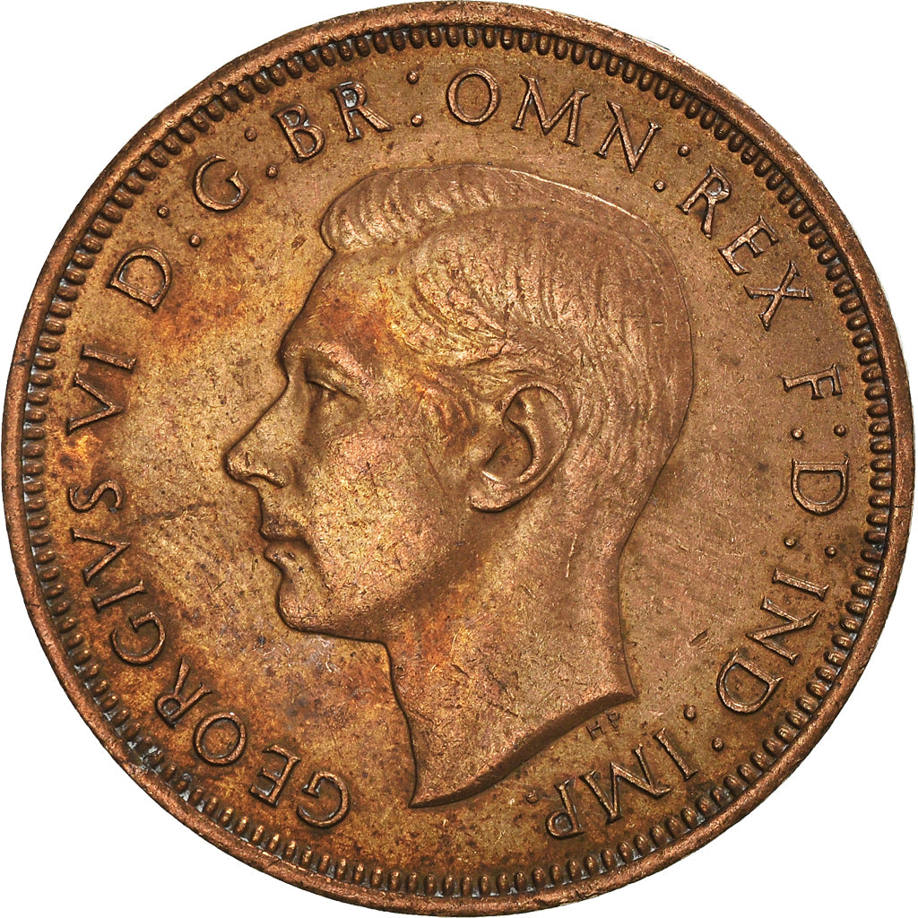 Monnaie, Grande-Bretagne, 1/2 Penny, 1943